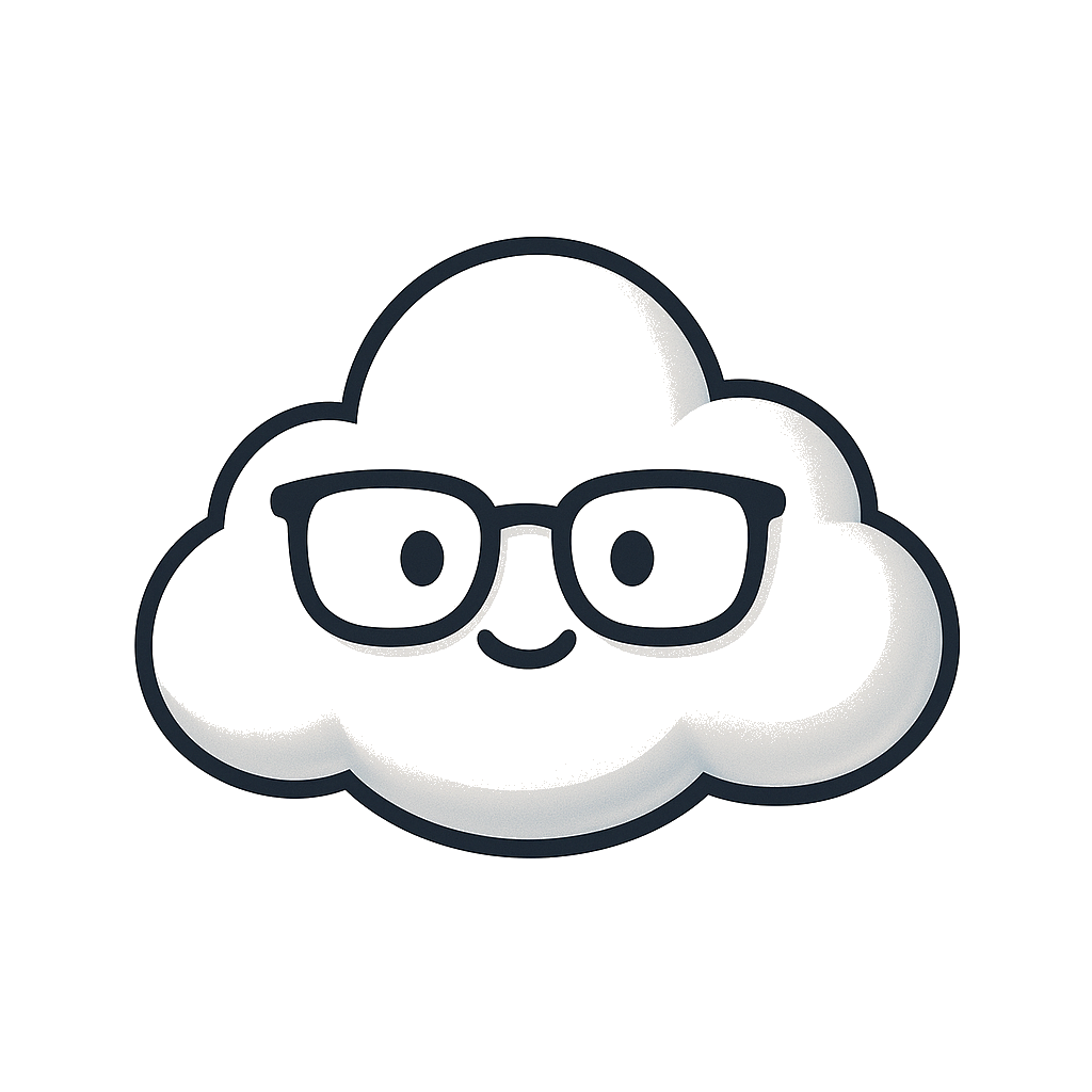 Cloud with Glasses Logo
